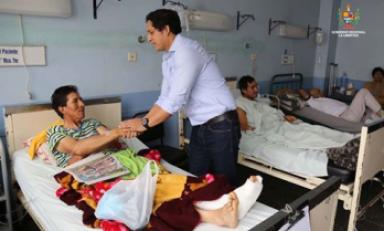 Gobernador visitó nosocomio esta mañana. Foto: Trujillo en Línea