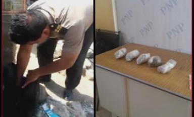 Policía descubrió droga en el interior de la mochila. Foto: Trujillo en Línea