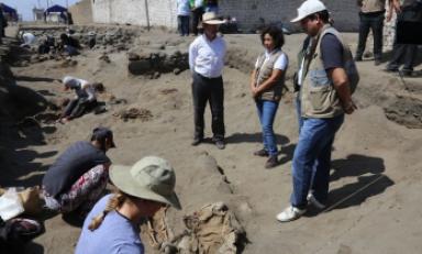 Importantes descubrimientos en el sitio arquelògico Chan Chan fueron develados hoy por la ministra, Patricia Balbuena.
