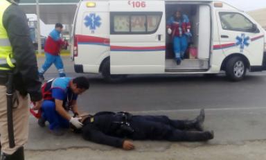 Fue auxiliado por personal de SAMU. Foto: Seguridad Ciudadana