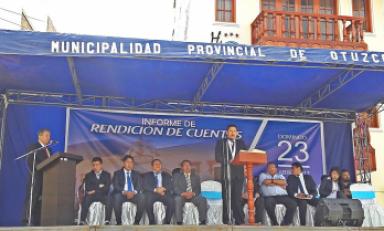 Todos los 29 de diciembre rendirá cuentas al pueblo. Foto: Cortesía