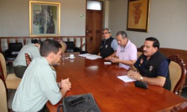 Oficiales de la Embajada de Colombia se reunieron con funcionarios de Seguridad Ciudadana de Trujillo. (Foto cortesía)