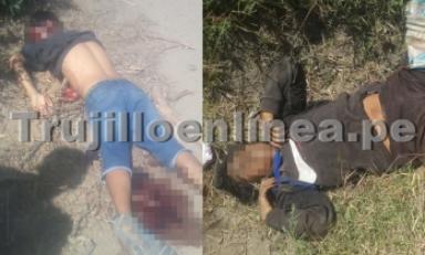 Muerto de polera negra no es identificado. Foto: Trujillo en Línea