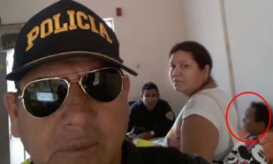 Cómico Pablo Villanueva da declaraciones a la policía sobre lamentable hecho. Foto: Cortesía