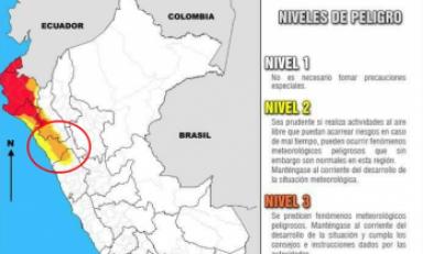 La Libertad soportará lluvias de nivel 2 y 3. Foto: Senamhi