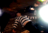 Presunto asaltante que fue golpeado por los vecinos y quedó desmayado. (Foto cortesía Serenazgo MPT)