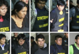 Presuntos integrantes de la banda criminal "Dragón Rojo- Nueva Era". (Foto PNP)