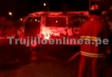Vehículo de transporte público quedó totalmente inservible. Foto: Trujillo en Línea