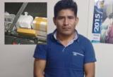 El detenido y la droga confiscada. Foto: PNP