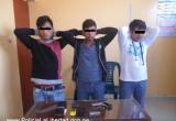 Según la Policía, los tres sujetos son presuntos miembros de la banda "Los Lagrimitas". (Foto: Difusión)