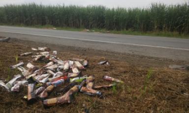 Conductor del vehículo que lo impactó desapareció luego del accidente. Foto: Trujillo en Línea