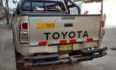 Esta es la camioneta de propiedad del alcalde de Marcabal donde se transportaban 87 kilos de PBC. (Foto cortesía La Industria)