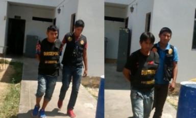 Estos dos sujetos son integrantes de la banda de delincuentes "Los Nerds" de El Porvenir. (Foto RPP)
