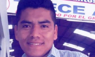 El joven dirigente apepista, Eduardo Zavaleta, quien fue asesinado al ser confundido con un delincuente.