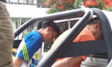 Sujetos fueron detenidose en centro poblado El Milagro. Foto: Trujillo en Línea