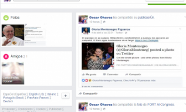 Gloria Montenegro denunció hace más de dos semanas ser víctima de guerra sucia. Foto: Facebook