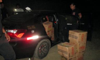 En total, el conductor del camión transportaba 2 600 cajas de aceite Foto: Trujillo en Línea