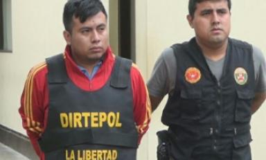 Este es Nicolás Galarza Kasen, quien llevaba en su poder varios artefactos eléctricos robados. (Foto Trujilloenlinea.pe)