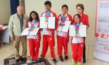 Deportistas especiales fueron homenajeados por el IPD La Libertad.(Foto cortesía IPD)