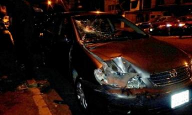 Auto del médico que huyó dejando abandonado a un motociclista luego de haberlo atropellado(Foto cortesía MPT)