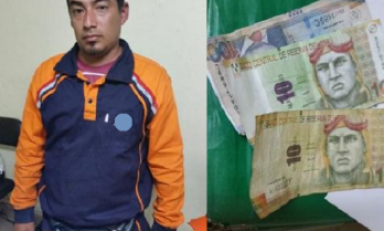 Presunto extorsionador fue capturado anoche por la Policía en La Esperanza. (Foto cortesía PNP)
