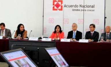 Ministra Ana Jara preside la reunión del 113° Foro del Acuerdo Nacional. (Foto Internet-medios)