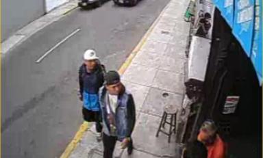 Estos serían dos de los tres sujetos que intentaron robar la casa de cambio. Foto: Trujillo en Línea