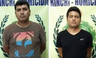 Estos dos sujetos fueron señalados como asaltantes a una tienda de zapatos, ambos caminaban libremente por las calles de Trujillo.(Foto Trujilloenlinea.pe)