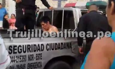 Depravado se encuentra en la comisaría. Foto: Trujillo en Línea