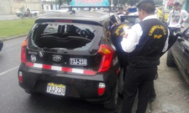 Policía disparó contra unidad para detener a delincuentes. Foto: Trujillo en Línea